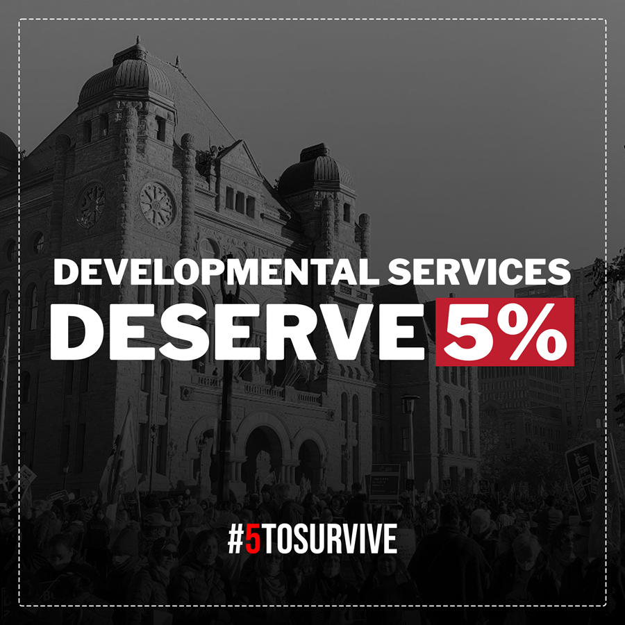 Developmental Services Deserve 5%