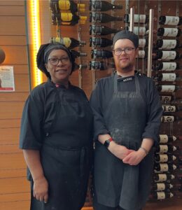 Two restaurant workers